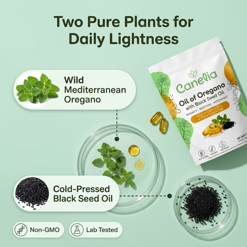 Canelia® Oil of Oregano with Black Seed Oil Softgels